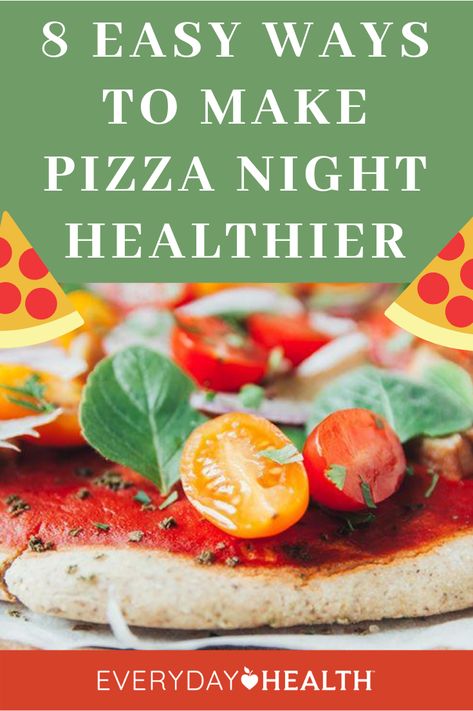 Learn how to make pizza night at home a healthy meal for the whole family. Healthier Pizza, Focus Tips, Pizza Healthy, Adulting Tips, Hydration Tips, Health Tricks, Burgers And Fries, Flexitarian Diet, Better Your Life