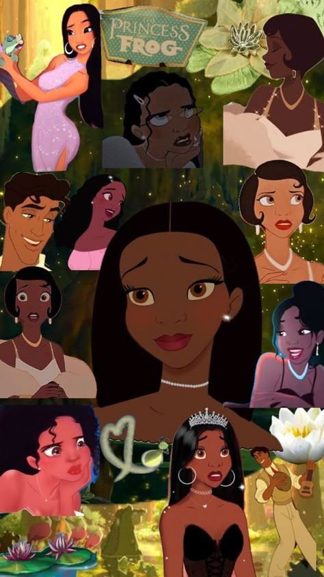 Black Disney Princess, Pretty Wallpaper Ipad, Disney Princess Fan Art, Cute Disney Pictures, Disney Collage, Princess And The Frog, Disney Princess Pictures, Pinturas Disney, Disney Princess Art