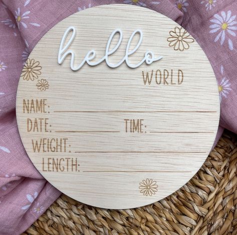 Welcome your baby into the world with the help of our wooden engraved announcement plaques. These keepsakes will beautifully display their birth details, while adding a charming touch to their nursery 🌼✨ #birthannouncement #nurseryshelf #nurserydecor Newborn Birth Announcements, Engraved Wood Signs, Newborn Birth, Photo Png, Birth Announcement Sign, Baby Stats, Making Signs On Wood, Custom Plaques, Custom Baby Gifts