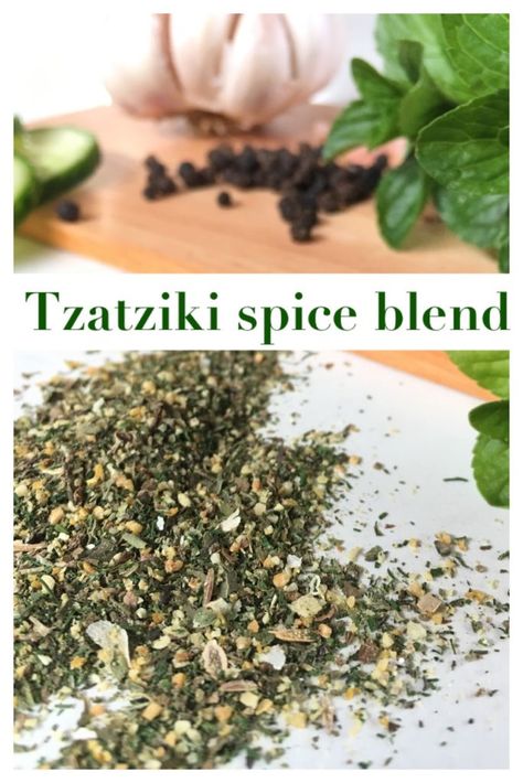 Tzatziki spice blend Easy Tzatziki, Greek Spices, Spice Combinations, Tzatziki Recipes, Spice Blends Recipes, Mediterranean Spices, Spice Mix Recipes, Homemade Spice Blends, Tzatziki Sauce