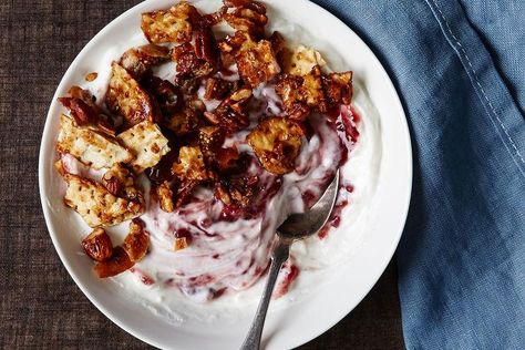 Matzo Granola recipe: Perfect Passover breakfast & snack. #food52 Matzo Granola, Arabic Kitchen, Passover Meal, Unleavened Bread, Jewish Holiday Recipes, Matzo Meal, Fig Recipes, Granola Recipe, Passover Recipes