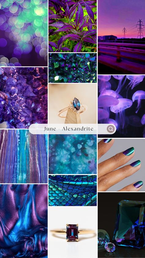 Alexandrite Birthstone Moodboard Alexandrite Color Palette, Alexandrite Stone Meaning, Alexandrite Aesthetic, Alexandrite Birthstone, Birth Month Stones, Dtiys Challenge, Alexandrite Stone, Girl Artist, All Korean Drama