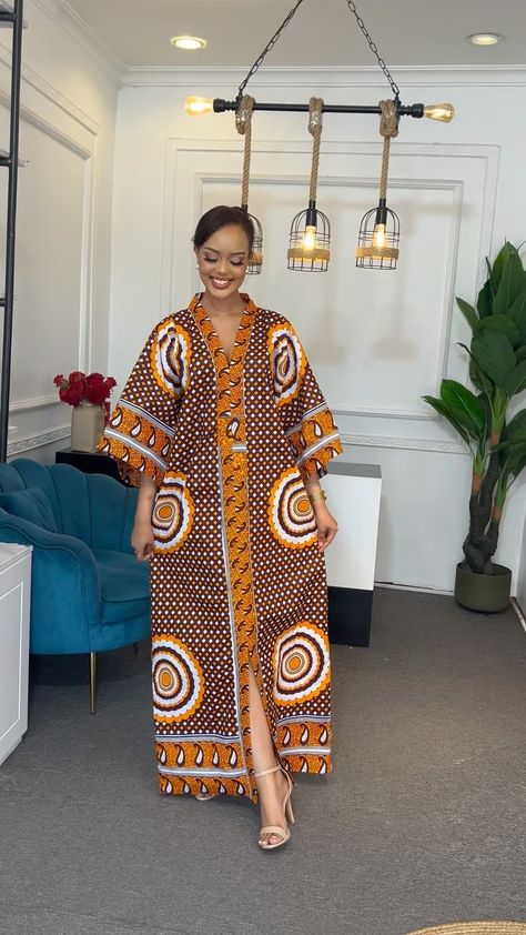 MERAKI TAILORING AND DESIGNS | MY FAV❤️ BROWN MUSTARD BURNT ORANGE 70k KHANGA KAFTAN SUPER AFRICAN SIZE #merakithebranddesigns | Instagram New Ankara Styles For Women, Orange And Brown Outfit, Ankara Dress Designs Chic, Latest Kaftan Designs, Simple Ankara Styles, Best African Dress Designs, Boubou Styles For Women, Kaftan Styles, Kitenge Fashion