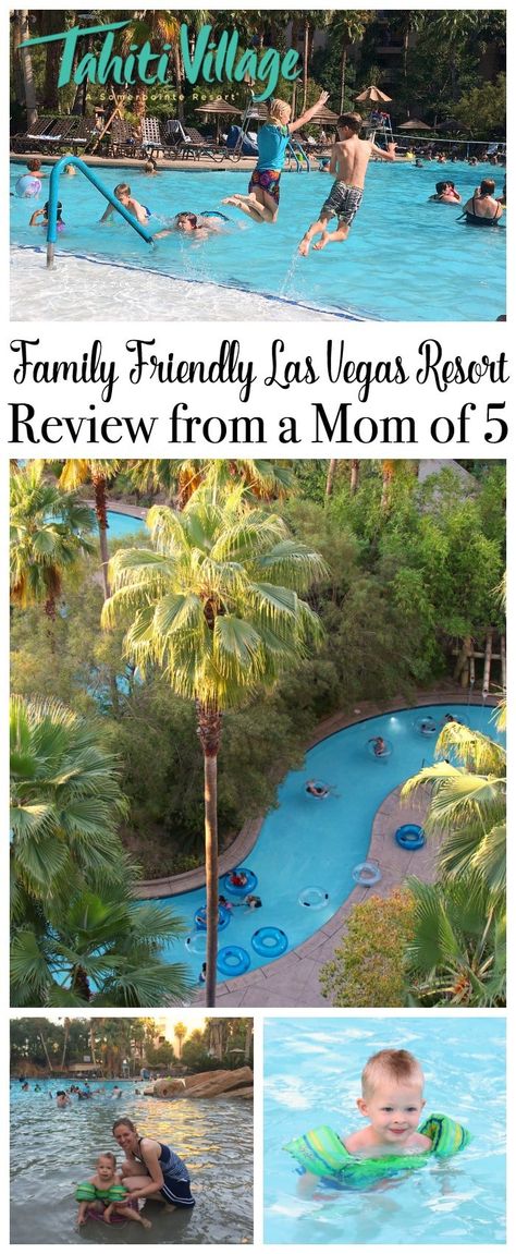 Tahiti Village Resort Review from a mom of 5. See what we loved and what we wished was different about our family friendly Las Vegas vacation at Tahiti Village resort. Tips and suggestions on making the most of your Tahiti Village vacation. #LasVegas #vacation #hotel #travel #familytravel #staycation #TahitiVillage Tahiti Village Las Vegas, Tahiti Resorts, Cheap Beach Vacations, Las Vegas With Kids, Las Vegas Resorts, Las Vegas Vacation, Nevada Travel, Family Friendly Resorts, Village Resort