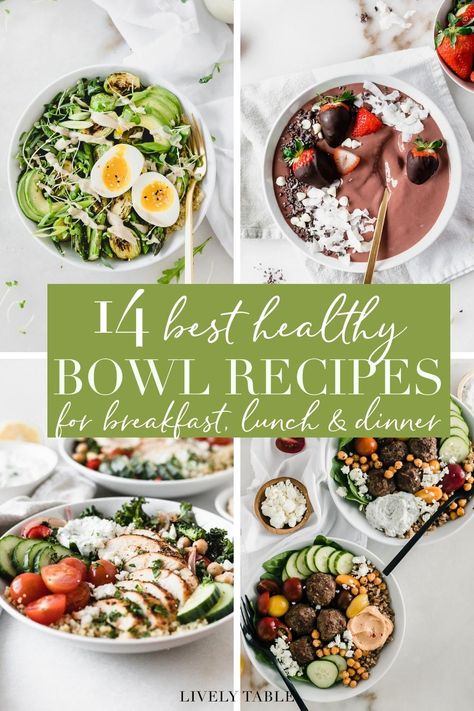 Healthy Bowl Recipes, Meals For Breakfast, Salad Bowl Recipes, Power Bowl Recipe, Bowl Meals, Healthy Bowl, Healthy Bowls Recipes, Protein Bowls, Healthy Burger