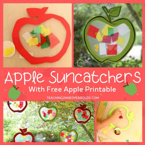 Put together an easy toddler apple craft that looks great in the window! Comes with a free apple printable template. Toddler Apple Crafts, Window Printable, Apple Crafts Preschool, Apple Printable, Apple Template, Preschool Apple Theme, Apple Crafts, Apple Lessons, September Crafts