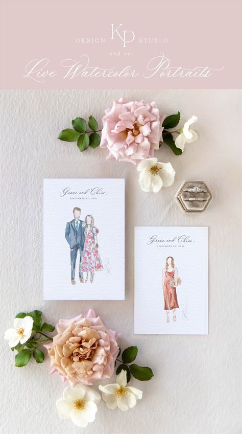 Wedding Watercolor Painting, Watercolor Fashion Sketch, Wedding Drawing, Inexpensive Wedding Favors, Custom Portrait Illustration, Watercolor Calligraphy, Custom Watercolor Portrait, Water Wedding, Wedding Painting