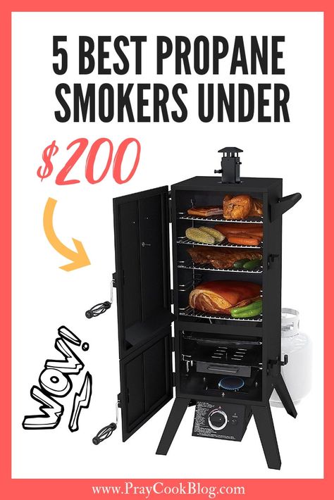 5 Best Propane Smokers Under 200 - Purchasing a propane smoker is an excellent decision for individuals and restaurants alike. Only with a smoker, can you get that mouth-watering smoked taste that people love. A smoker cooks meats so they stay juicy, which will not only make your meals at home a delight, but it will boost your restaurant or bar’s food profits. If you are looking for a smoker, check out these five best propane smokers under $200. Gas Smoker, Propane Smokers, Cast Iron Burner, Smoker Cooking, Double Door Design, Gas Cooker, Bbq Smokers, Cooking Temperatures, Bbq Grills