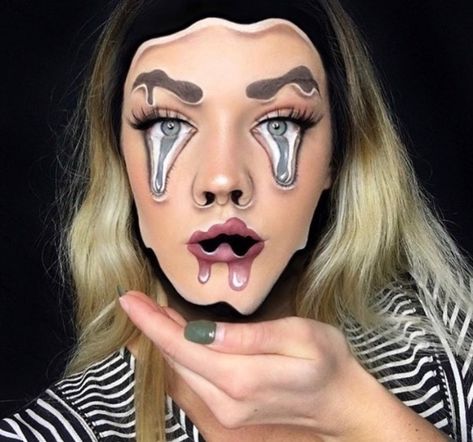 So scary 😲😲😲 Makeup Ideas Scary, Melted Makeup, Melting Face, Best Costume, Makeup Images, Theatrical Makeup, Scary Halloween Costumes, Halloween Costumes Makeup, Stage Makeup