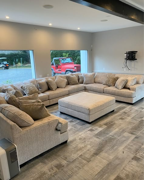 Cozy basement family room