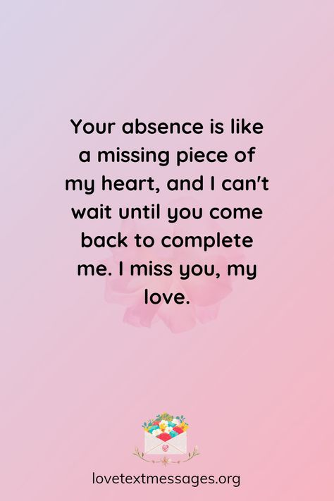 We have all felt the pain of missing someone. Meaningful “I miss you” message is a great way to communicate your feelings of longing and love for someone special. Heartfelt and sincere “I miss you” messages will bring a smile to the face of your beloved. Also, romantic text messages can help you stay connected and keep a positive relationship going even when you’re apart. When You Miss Her, Why Do I Miss Him, I Miss You So Much, Thinking Of You Quotes For Him, I Miss Your Touch, Missing Him Quotes, Missing You, Romantic Text Messages, I Miss You Messages