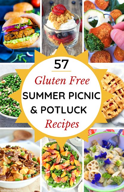 Picnic Potluck Recipes, Recipes For Picnics, Gluten Free Potluck, Gluten Free Picnic, Easy Gluten Free Recipes, Recipes For Summer, Gluten Free Salads, Gluten Free Main Dishes, Gluten Free Sides