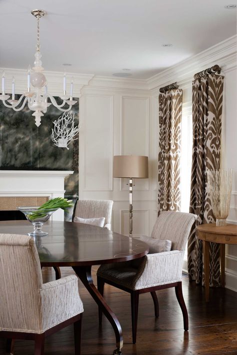 Modern Colonial House Renovation Bethesda Maryland Modern Colonial Dining Room, British Colonial Dining Room, British Colonial Dining, Modern Colonial House, Colonial Dining Room, Dining Room Pictures, Neutral Dining Room, Classic Glam, Wood Mouldings