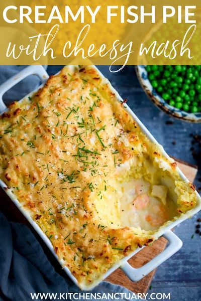 Nothing beats a creamy fish pie for some hearty comfort food. My award-winning fish pie is always on our recipe rotation at home. #fishpie #fish #prawns #cod #mashedpotatoes #comfortfood #winterfood #fallfood #fallrecipes #winterrecipes #comfortfoodrecipes Best Fish Pie Recipe, Creamy Fish Pie, Creamy Fish, Kitchen Sanctuary, English Recipes, Healty Dinner, Food Bars, Cheesy Mashed Potatoes, Hearty Comfort Food