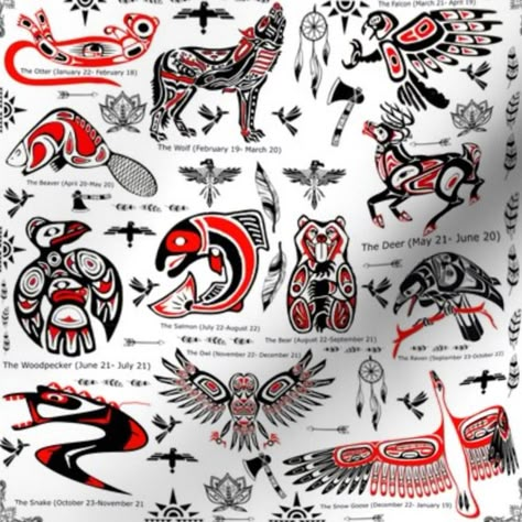 Shop Spoonflower and find your perfect custom designed fabric. Browse all the trending designs along with traditional holiday and seasonal options. Choose from over 20 fabric types as well as three sizes - swatch, fat quarter, and by the yard. Tatouage Haida, Arte Haida, Native American Tattoo, Native Artwork, Pacific Northwest Art, Haida Art, Native American Patterns, Native American Artwork, American Symbols