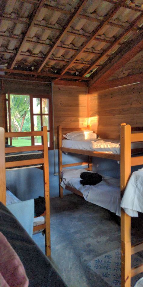 Bunker beds in a hostel at sunrise Hostel Travel Aesthetic, Hostel Astethic, Hostel Room Aesthetic, Backpacking Europe Aesthetic, Hostel Aesthetic, Choir Aesthetic, School Ski Trip, Europe Hostels, Hostel Vibes