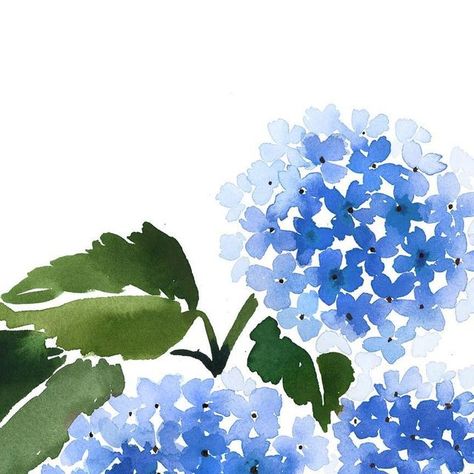 Painting Hydrangeas, Painted Hydrangea, July 5th, Pottery Inspiration, Lots Of People, Watercolor Ideas, Favorite Flower, Kawaii Clothes, Pottery Painting