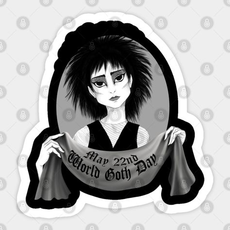 Happy Goth Day, Happy World Goth Day, Goth Sayings, World Goth Day, Goth Stickers, Gothic Music, Shopping World, Goth Memes Truths, Post Punk