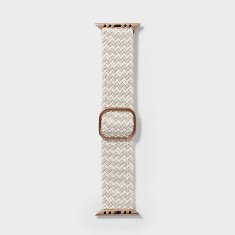 Upgrade your Apple Watch to match your style with the Apple Watch Knit Band from heyday™. Compatible with all Apple Watches, this band is crafted with lightweight polyester for a comfortable fit. The adjustable slide buckle in gold keeps your watch secure and the knitted design in stone white color pairs perfectly with your outfits, making it a versatile addition to your band collection. heyday™: Let your style speak volumes. Apple Watch Shark Band, Preppy Apple Watch Band, Cute Apple Watch Bands Women, Trendy Apple Watch Bands, Stylish Apple Watch Band Women, Apple Watch Jewelry Stack, Preppy Apple Watch Bands, Feminine Apple Watch Bands, Apple Watch Cases