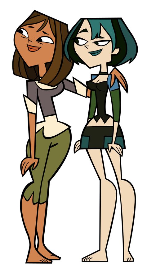 Courtney on Gwen Vector by Peter-the-Gamer1992 on DeviantArt Gwen Total Drama Island, Courtney And Gwen, Gwen And Courtney, Gwen Total Drama, Drama Couple, Girl Halloween Makeup, Cartoon Halloween Costumes, Akali Lol, Party Characters