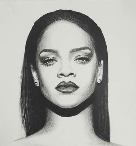 Celebrity Drawings Pencil Sketch, Rihanna Drawing, Rihanna Art, Hard Drawings, Celebrity Art Drawings, Portrait Pencil, Pencil Portrait Drawing, Rapper Art, Alex Ross