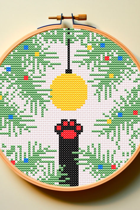 Cat Christmas Cross Stitch, Holiday Cross Stitch Patterns Free, Cute Christmas Cross Stitch, Cross Stitch Ornaments Patterns Free, Modern Cross Stitch Patterns Free Charts, Cross Stitch Ornaments Patterns, Cat Cross Stitch Pattern Free, Cross Stitch Patterns Funny, Cross Stitch Christmas Patterns