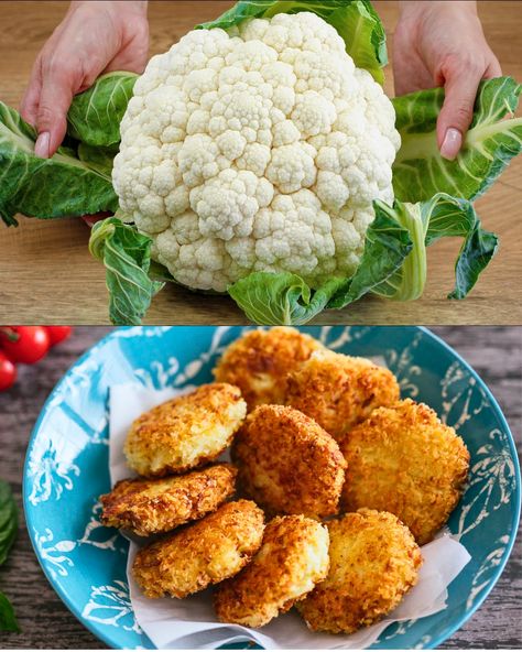 Cauliflower Patties - Greenku Recipes Cauliflower Patties Recipes, Cauliflower Patties, Pasta Casserole Recipes, Peanut Cookies, Gluten Free Bread Crumbs, Vegetable Casserole, Baked Vegetables, Pasta Casserole, Steamed Vegetables