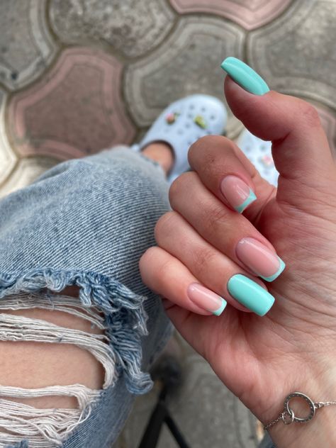 Tiffany Nails Design, Nails Acrylic Summer 2024, Tiffany Blue Nails, Tiffany Nails, Latest Nail Designs, Summer Gel Nails, Wow Nails, Hello Nails, Edgy Nails