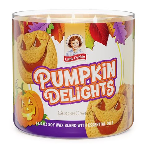 Little Debbie Candle – Goose Creek Candle Oatmeal Creme Pies, Goose Creek Candles, Debbie Snacks, Pumpkin Delight, Little Debbie, Goose Creek, Bath Body Works Candles, Pumpkin Carvings Stencils, Aroma Candle