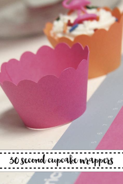 Make these cute cupcake  holders in seconds with the simple DIY from Everyday Party Magazine. #KidsParty #CricutMade #DIY #CupcakeLiners How To Make Cupcake Holders Diy, Diy Cupcake Wrappers, Cupcake Holder Crafts, Diy Paper Cupcake, How To Make Paper Cup, Cupcake Holder Ideas, Cupcake Holder Diy, Diy Cupcake Holder, Diy Cupcake Liners