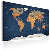 World Map Art, World Map Canvas, Map Of The World, Autumn Decorating, World Map Wall Art, Art Carte, Mdf Frame, World Map Wall, Map Canvas