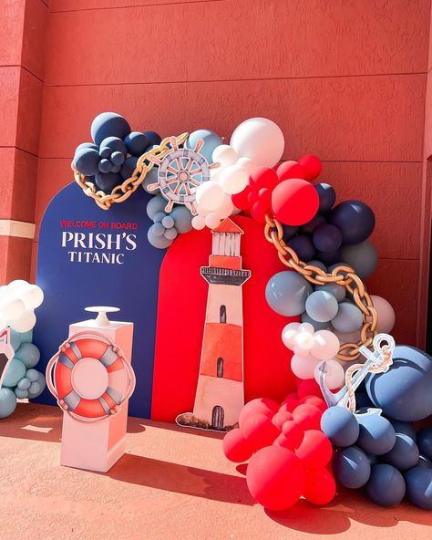 Welcome On Board PRISH’S TITANIC 🛳️ #titanic #titanictheme #titanicparty #titanicthemedparty #titanicthemed #titanicmovie #titanicbackdrop #titanicballoons Welcome On Board, Titanic Movie, Titanic, Kids Birthday Party, Party Themes, Birthday Party, Birthday, Instagram