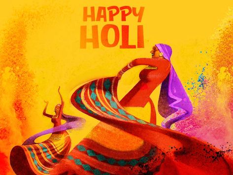 Holi Creative Post, Holi Ads, Holi Illustration, Holi Post, Holi Art, Holi Card, Krishna Holi, Holi Poster, Store Branding