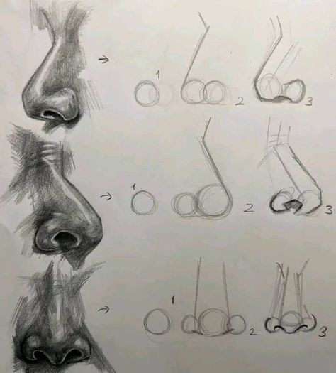 Drawing Ideas ✏️ | How to draw nose | Facebook How To Draw Side Profile Nose, Nose Drawing Side View, How To Draw A Nose From The Side, How To Make Nose Sketch, How To Sketch A Nose, How To Draw A Side Nose, Guy Nose Drawing, Nose Drawing Realistic, How To Draw A Realistic Nose