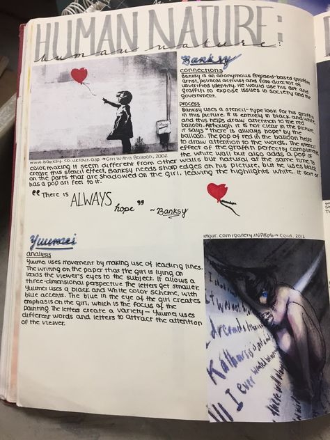 Banksy Gcse Art Sketchbook, Banksy Artist Research Page, Artist Research Page, Artist Research, Ib Art, Gcse Art Sketchbook, Banksy Art, Art Portraits, Art Diary