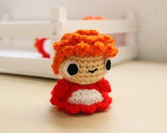 Crochet Ponyo Ghibli, Ponyo Character, Ponyo Crochet, Amigurumi Characters, Crochet Case, Beginner Crochet Tutorial, Quick Crochet Patterns, Crochet Keychain Pattern, Crochet Humor