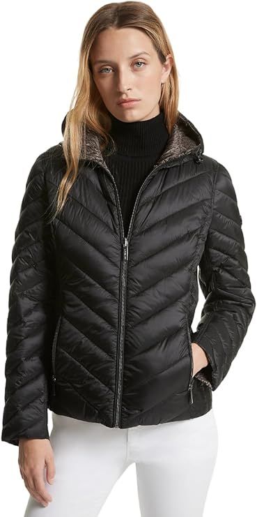 Amazon.com: Michael Michael Kors Reversible Quilted Nylon Signature Logo Packable Puffer Jacket : Clothing, Shoes & Jewelry Jacket Parka, Down Jackets, Reversible Quilt, Signature Logo, Puffer Jacket, Down Jacket, Shoes Jewelry, Puffer, Shoe Jewelry