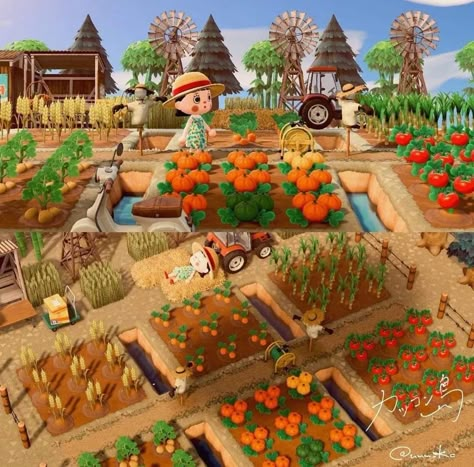 Farms Animal Crossing, Rose Garden Acnh, Orchard Animal Crossing Ideas, Farm Acnh Ideas, Acnh Fruit Trees, Animal Crossing Rose Garden, Acnh Farmcore Entrance, Residence Services Animal Crossing Ideas, Acnh Farmcore Ideas