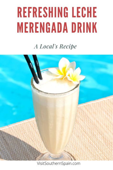 Are you looking for a Refreshing Leche Merengada Drink? This is the best Spanish traditional drink you've ever had! The combination between lemon and cinnamon is to die for and thanks to its ingredients you get a nourishing Spanish drink as well. The leche merengada recipe is straightforward to make and the perfect option for fighting the summer heat. This lemon milk is delicious and here's the easiest recipe for the leche merengada. #lechemerengada #cinnamonmilk #lemonmilk #merengadamilk Spanish Chicken Recipes, Spanish Dessert Recipes, Authentic Spanish Recipes, Easy Spanish Recipes, Horchata Recipe, Cinnamon Drink, Spanish Tapas Recipes, Spanish Desserts, Spanish Recipes