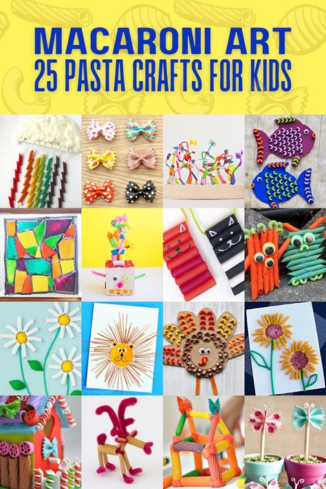 Crafts With Noodles, Colored Macaroni Crafts, Pasta Flowers Craft, Colored Noodles Crafts, Pasta Craft Ideas, Kids Pasta Art, Painted Pasta Crafts, Coloured Pasta Activities, Pasta Noodle Crafts