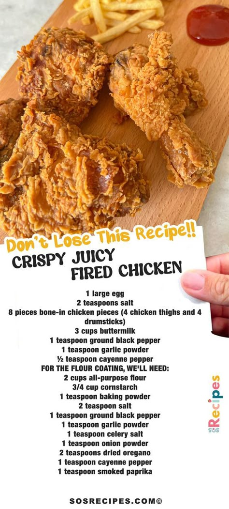 Crispiest Fried Chicken, Side Dishes With Fried Chicken, How To Make Crispy Chicken Wings, Fried Chicken Meals Sides, Crispy Chicken Wings Fried, Mexican Fried Chicken, Fry Chicken Recipes, Fried Chicken Sides, Extra Crispy Fried Chicken