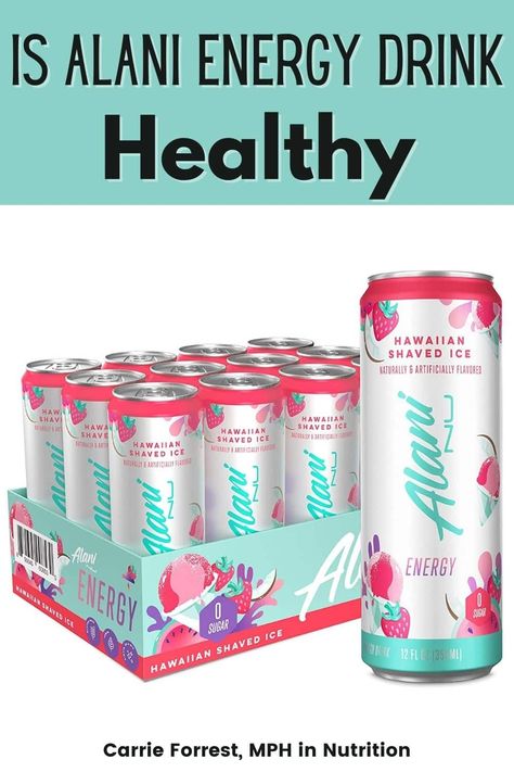 In this blog post, I'll review whether Alani Energy Drinks are good for you or not. Find out this product's nutrition pros and cons, plus some better options. Alani Preworkout, Alani Drink, Alani Nu Energy Drink Aesthetic, Alani Nu, Alanis Energy Drink, Hawaiian Shaved Ice, Veggie Juice, Oat Milk, Hormone Balancing