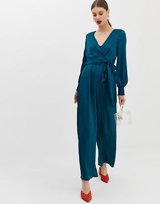 Turquoise Jumpsuit, Teal Jumpsuit, Chambray Jumpsuit, Evening Jumpsuit, Wedding Jumpsuit, Women Fashion Edgy, Lace Jumpsuit, Blue Jumpsuits, Long Sleeve Jumpsuit