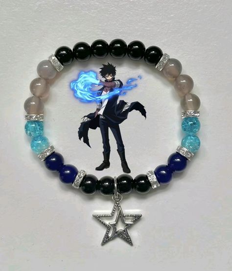 Anime Jewelry Bracelets, Mha Bracelet Ideas, Anime Beaded Bracelets, Anime Bracelet Ideas, Mha Bracelet, Diy Kandi Bracelets, Diy Jewelry Display, Wire Wrapped Jewelry Tutorials, Anime Jewelry