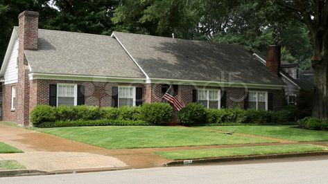 Middle Class American Home Stock Footage,#American#Class#Middle#Footage Middle Class House, Lawn Sprinklers, American House, Brick Home, Real Estate Information, American Home, Middle Class, Sims House, Brick House