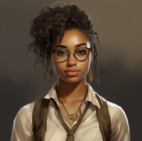 Modern Female Character Design, Private Investigator Character Design, Black Detective Character, Black Scientist Character Design, Scientist Woman Character, Character Art Modern, Black Apocalypse Survivor, Dnd Black Character Art, Steampunk Character Art Female Black