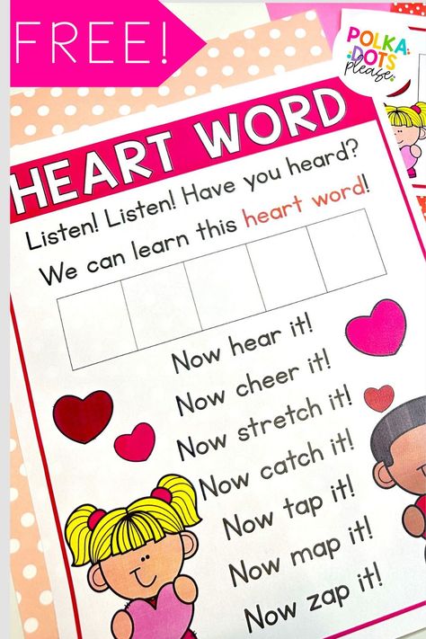 Learning sight words and high frequency words is difficult for new readers. But knowing how to read these words is essential for students to develop reading fluency. Focusing on heart words is a great way to help students learn to read and spell these important words. Head over to this blog post to find out how this veteran kindergarten teacher uses a consistent routine to help her students work on heart words all year long. You too can use these fun, engaging and effective activities. Heart Word Centers, Heart Word Activities, How To Teach Sight Words Kindergarten, Heart Words Sight Words, Ufli Foundations Kindergarten, Myview Literacy, Tutoring Activities, Sight Word Spelling, Word Ideas