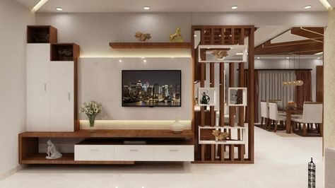 Tv Cupboard Design, Partition Designs, Tv Cupboard, Tv Unit Furniture, Living Room Partition, Living Room Partition Design, Room Partition Designs, Partition Design, Room Partition