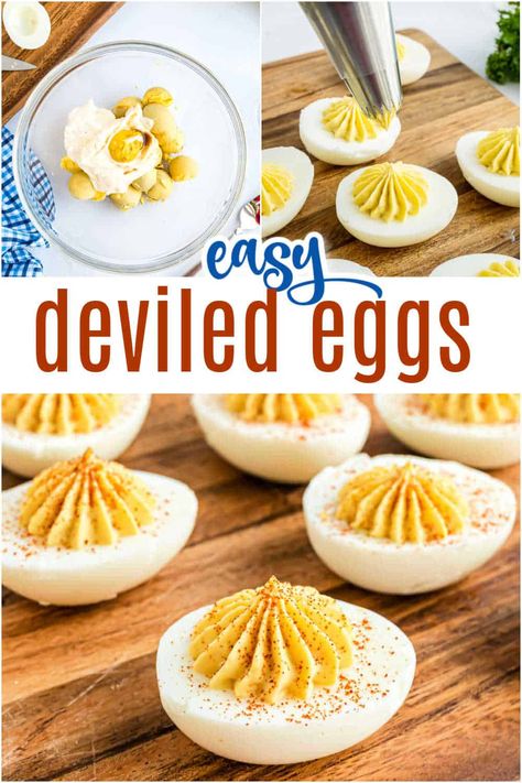 Easy Hard Boiled Eggs, Southern Deviled Eggs, Deviled Eggs Recipe Easy, Best Deviled Eggs, Deviled Eggs Easy, Deviled Eggs Classic, Classic Appetizers, Easy Bacon, Delicious Thanksgiving