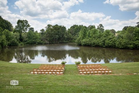 Greenbrier Farms Wedding Wedding By Pond Ideas, Outdoor Wedding By Pond, Wedding By Pond, Pond Wedding Ideas, Pond Wedding Ceremony, Pond Docks, Then He Kissed Me, Pond Dock, Fairycore Wedding